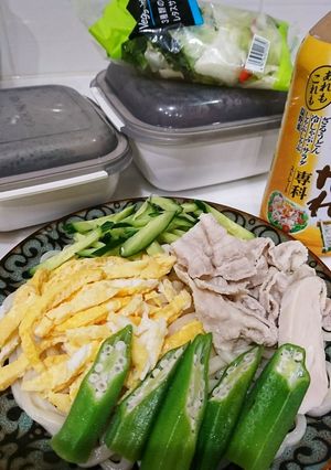 簡単☆冷しゃぶサラダうどん☆-レシピのメイン写真