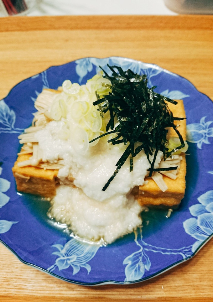レンジで簡単◎厚揚げとえのきのとろろがけ-レシピのメイン写真