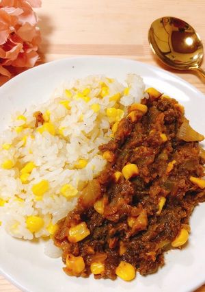 簡単ꕤカレールーでコーンキーマカレー-レシピのメイン写真