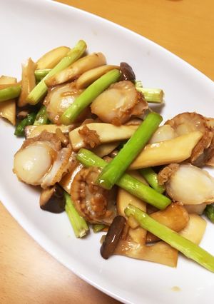 ホタテと野菜のガリバタ醤油炒め-レシピのメイン写真