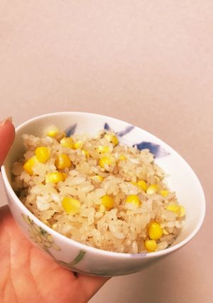 茅乃舎だしでつくる炊き込みとうもろこし飯-レシピのメイン写真
