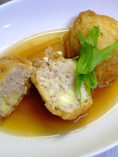 油揚げの肉詰め@チーズ入り、の煮物-レシピのメイン写真