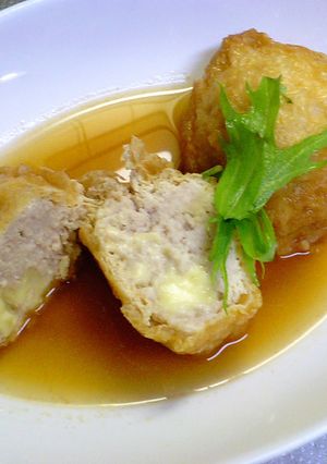 油揚げの肉詰め@チーズ入り、の煮物-レシピのメイン写真