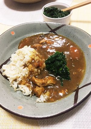 私のモロヘイヤカレーはトッピングだけ♬-レシピのメイン写真