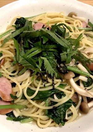 簡単♡ほうれん草とキノコのスープパスタ-レシピのメイン写真