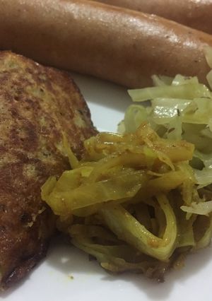 キャベツのカレー炒め(カリーブルスト風)-レシピのメイン写真