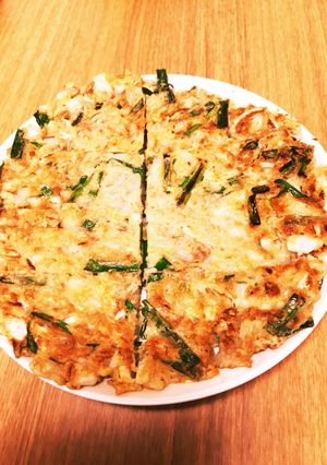 腸まで届くニラ餃子餡入りチヂミ-レシピのメイン写真