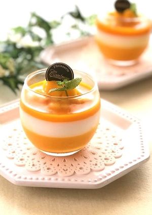 マンゴーしましまプリン-レシピのメイン写真