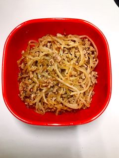 豚ひき肉ともやしの炒め物-レシピのメイン写真