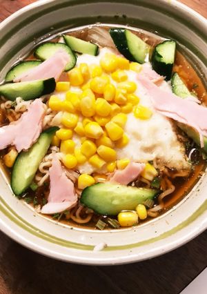 サッポロ一番ひんやりとろろラーメン-レシピのメイン写真