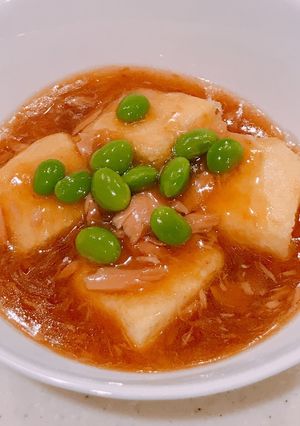 枝豆とツナの餡掛け、揚げ出し豆腐！-レシピのメイン写真