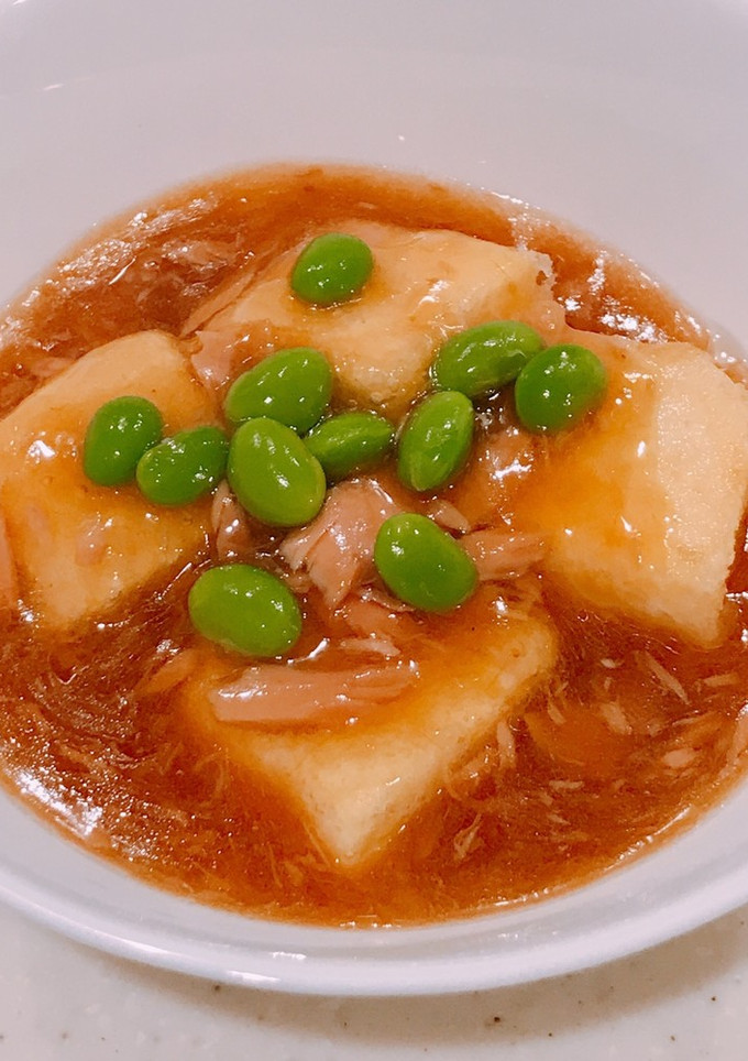 枝豆とツナの餡掛け、揚げ出し豆腐！-レシピのメイン写真