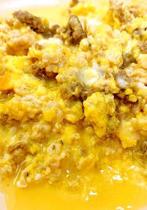 半熟卵とひき肉のヘルシー塩そぼろ-レシピのメイン写真