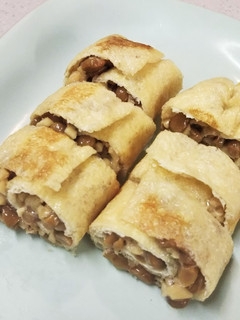 簡単おつまみ!納豆の油揚げ巻き-レシピのメイン写真