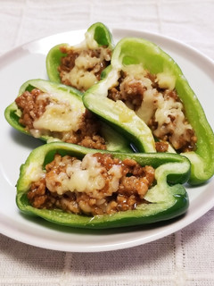 ☆ピリ辛肉味噌のせ♪パリパリ!ピーマン☆-レシピのメイン写真