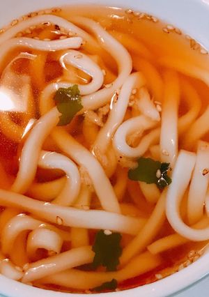 混ぜ込みわかめえび天丼で、天ぷらうどん！-レシピのメイン写真