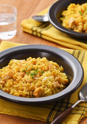包丁要らず♪炊飯器でチーズカレーピラフ-レシピのメイン写真
