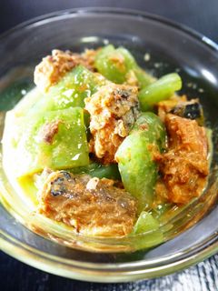 さば缶(味噌煮)と刺身こんにゃくの和え物-レシピのメイン写真