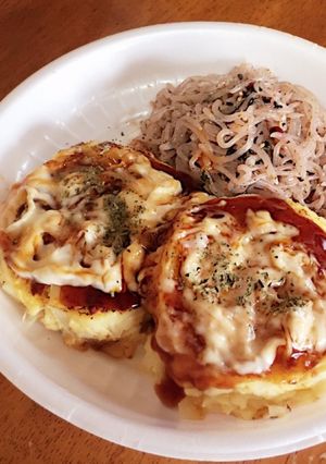 粉不要！はんぺんと卵1でフワッお好み焼き-レシピのメイン写真