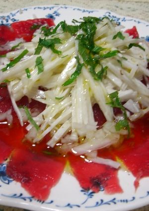 p's風　鮪のカルパッチョ(鮪の山かけ)-レシピのメイン写真