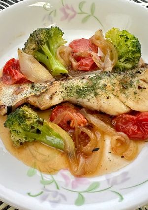 白身魚のアクアパッツァ（透析食）-レシピのメイン写真