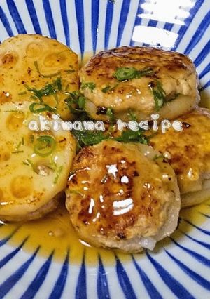 我が家の蓮根豆腐ハンバーグ♪甘酢あん-レシピのメイン写真