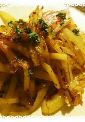 ジャガイモとベーコンのカレー炒め♪-レシピのメイン写真