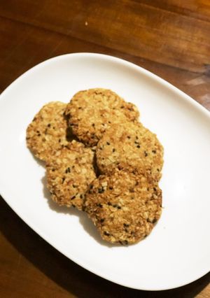 黒ごまオーツクッキー-レシピのメイン写真