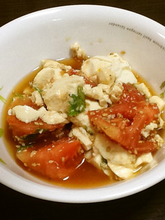 おぼろ豆腐とトマトのポン酢和え-レシピのメイン写真