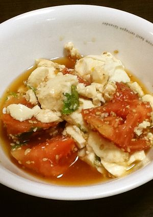 おぼろ豆腐とトマトのポン酢和え-レシピのメイン写真