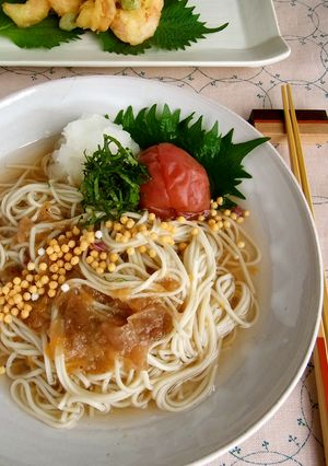 暑い夏に食欲倍増！香梅冷やし蕎麦-レシピのメイン写真