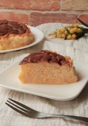 スライスチーズの半熟チーズケーキ-レシピのメイン写真