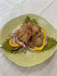 簡単おつまみ☆鯵の南蛮漬け梅風味!油不要-レシピのメイン写真