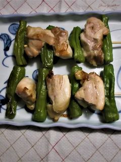 美味しいおつまみ ❕しし唐の焼き鳥-レシピのメイン写真