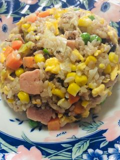 189、冷蔵庫の余り物で炒飯ランチ♡-レシピのメイン写真