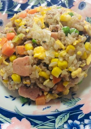 189、冷蔵庫の余り物で炒飯ランチ♡-レシピのメイン写真