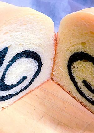 竹墨で！渦巻き食パン-レシピのメイン写真