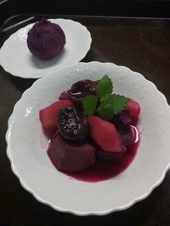 紫さつま芋とリンゴのデザート-レシピのメイン写真