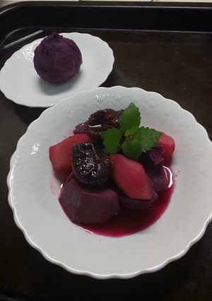 紫さつま芋とリンゴのデザート-レシピのメイン写真