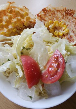 カリカリチーズコーンの冷やしあえ麺-レシピのメイン写真