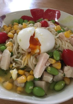 サッポロ一番で！冷たいコロコロ塩ラーメン-レシピのメイン写真