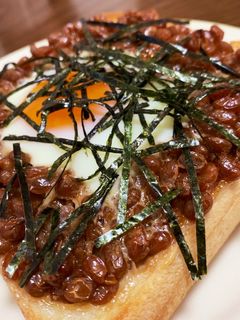 納豆タマゴトースト-レシピのメイン写真