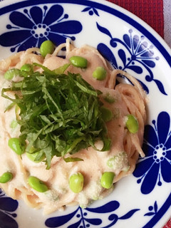 *枝豆と明太子のクリームパスタ*-レシピのメイン写真