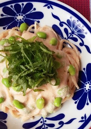 ＊枝豆と明太子のクリームパスタ＊-レシピのメイン写真