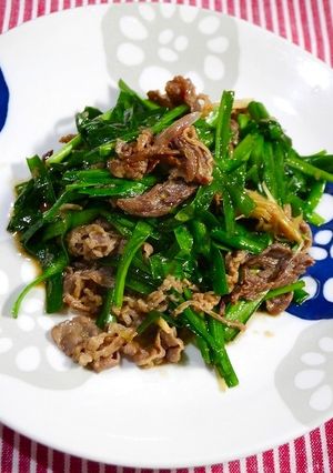 簡単！牛ニラのみょうがにんにく炒め-レシピのメイン写真