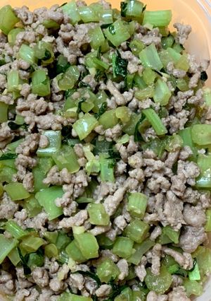 大根の葉でひき肉ふりかけ☆-レシピのメイン写真