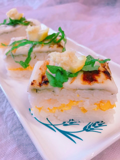 焼き穴子の押し寿司 生姜醤油で!-レシピのメイン写真