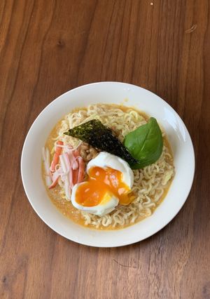 栄養満点☆人参ポタージュ冷やしとんこつ麺-レシピのメイン写真
