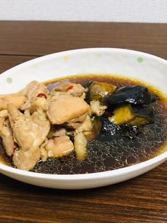 鶏腿肉と茄子の炒め煮-レシピのメイン写真
