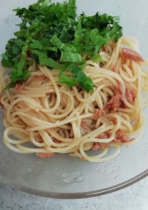 和風冷製パスタ　ツナ、大葉-レシピのメイン写真